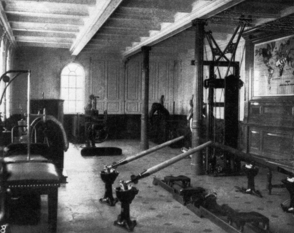 Titanic Gymnasium Art Print - Exercise Room, 1912 by Granger Collection