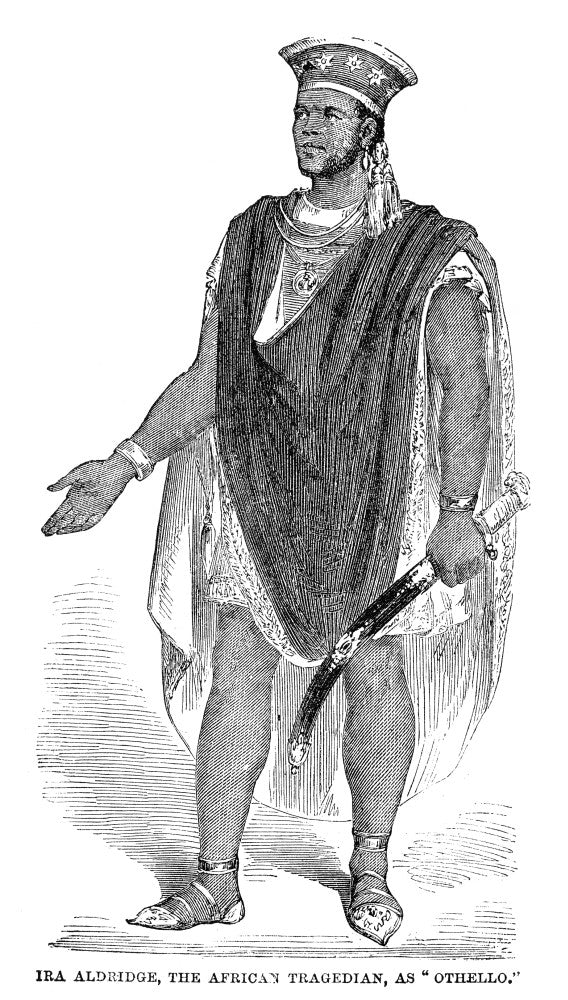 Ira Aldridge as Othello - Wood Engraving Fine Art Print (1858)