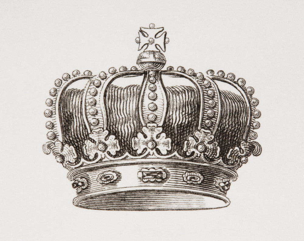 Crown of the Kingdom of Denmark - Fine Art Print from 1820