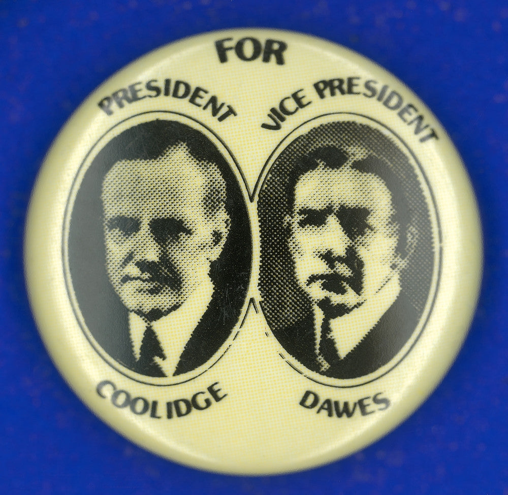 1924 Presidential Campaign Button Fine Art Print featuring Calvin Coolidge and Charles Dawes