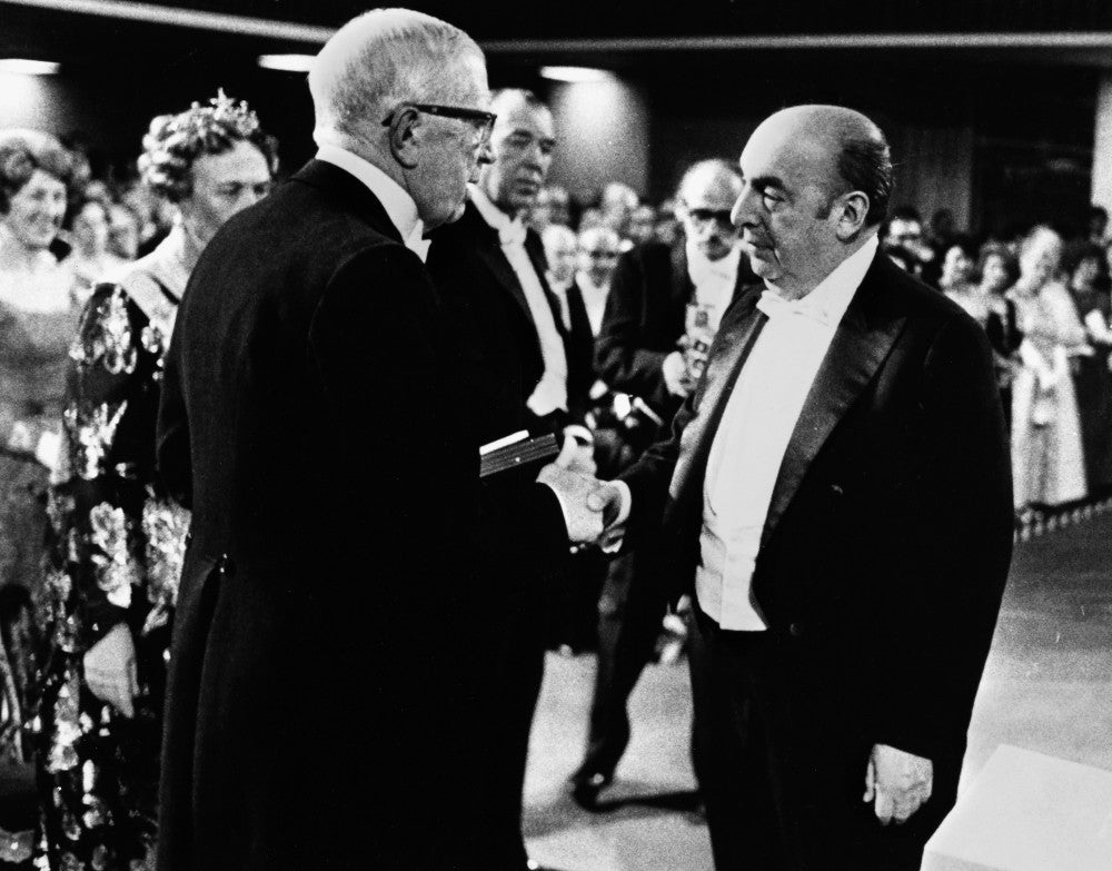 Pablo Neruda Receiving the Nobel Prize Fine Art Print - 1971
