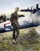 Eddie Rickenbacker Fine Art Print - Oil Over Photograph from 1918