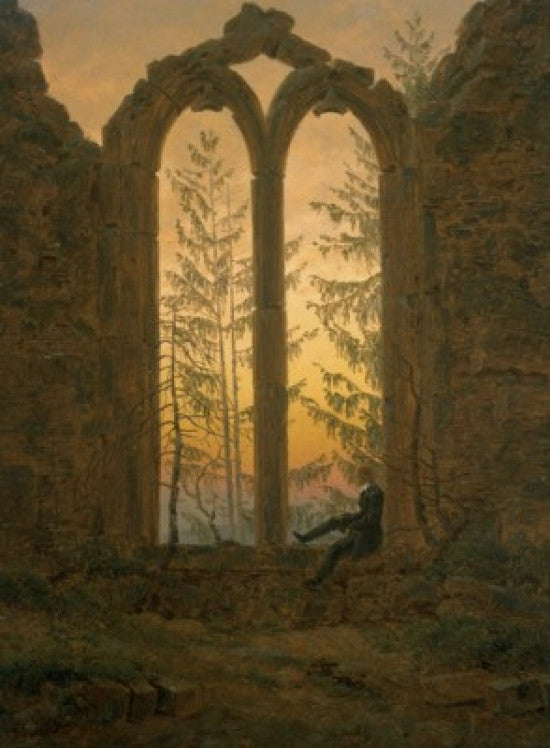 A Dreamer Fine Art Print by Caspar David Friedrich - Hermitage Museum