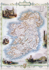 Map of Ireland, 1851 - Fine Art Print by Granger Collection