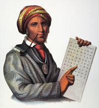 Sequoya Fine Art Print - Cherokee Alphabet Lithograph (1836)