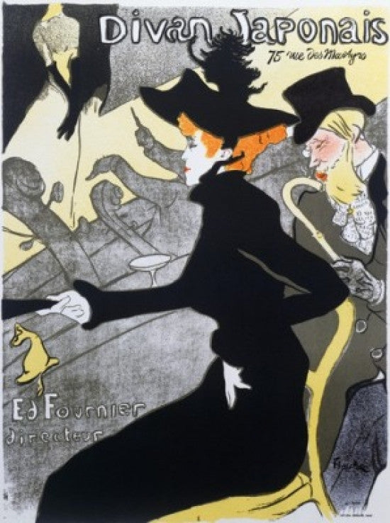 Divan Japonaise Lithograph Print by Henri de Toulouse-Lautrec
