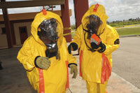 Firefighters in Hazmat Suits Fine Art Print - StockTrek Images