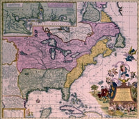 North America Map Circa 1735 Fine Art Print | Posterazzi