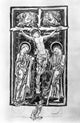 Crucifixion of Christ Illumination from the Psalter (1250)