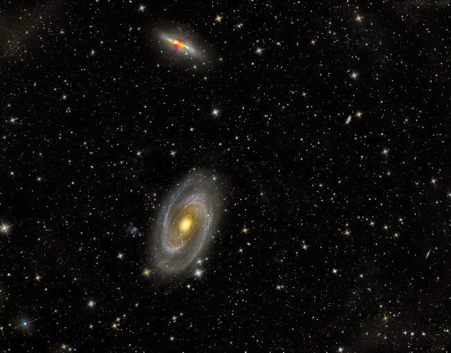 Cigar Galaxy & Bode's Galaxy in Ursa Major Fine Art Print by Reinhold Wittich