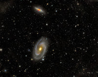Cigar Galaxy & Bode's Galaxy in Ursa Major Fine Art Print by Reinhold Wittich