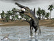 Spinosaurus Dinosaur Feeding in Water Poster Print