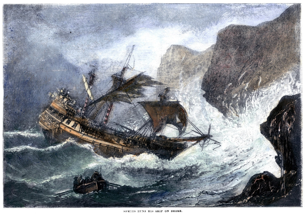 Virginia Company Ships 1609 Fine Art Print by Granger Collection