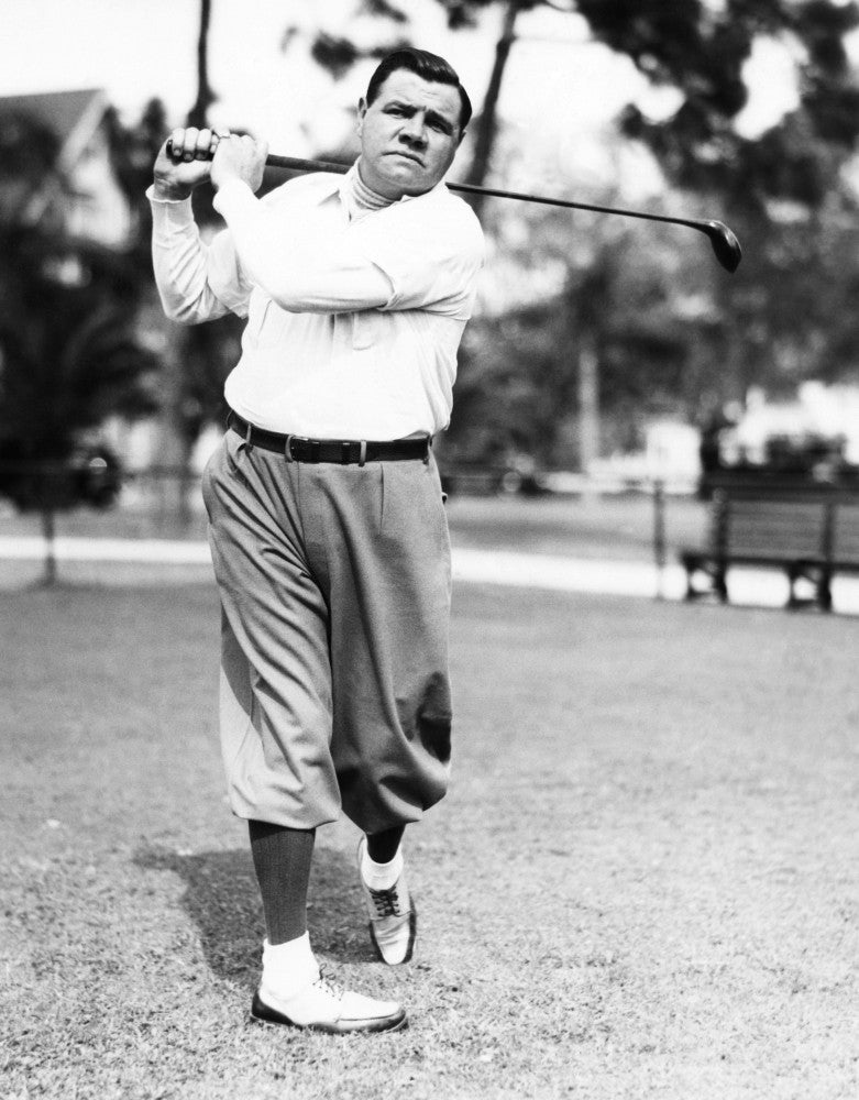 Babe Ruth Golfing Poster Print - New York Yankees | Posterazzi