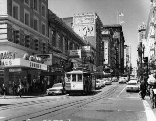 USA, California, San Francisco, Powell & Ellis Streets 1950s Fine Art Print