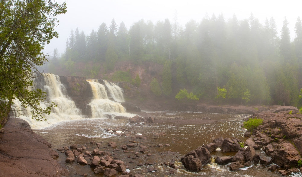 Waterfall in a Forest Fine Art Print - Gooseberry Falls State Park