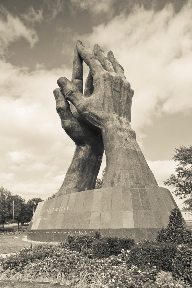 World's Largest Praying Hands Sculpture Fine Art Print - Oral Roberts University