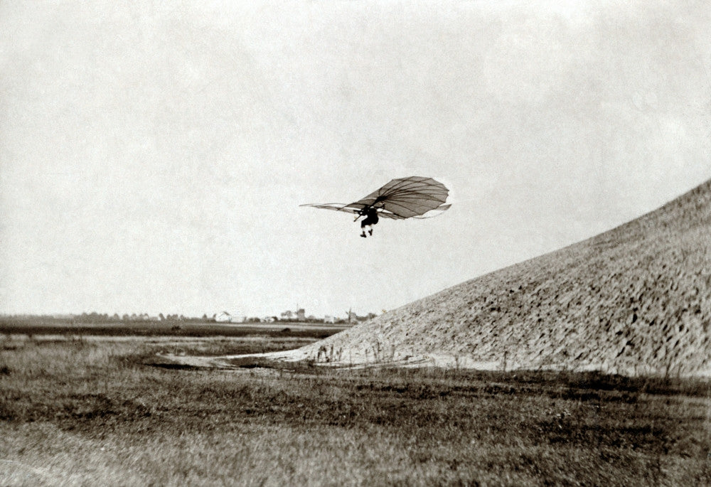 Otto Lilienthal Early Glider Flight Photograph - Fine Art Print by Granger Collection