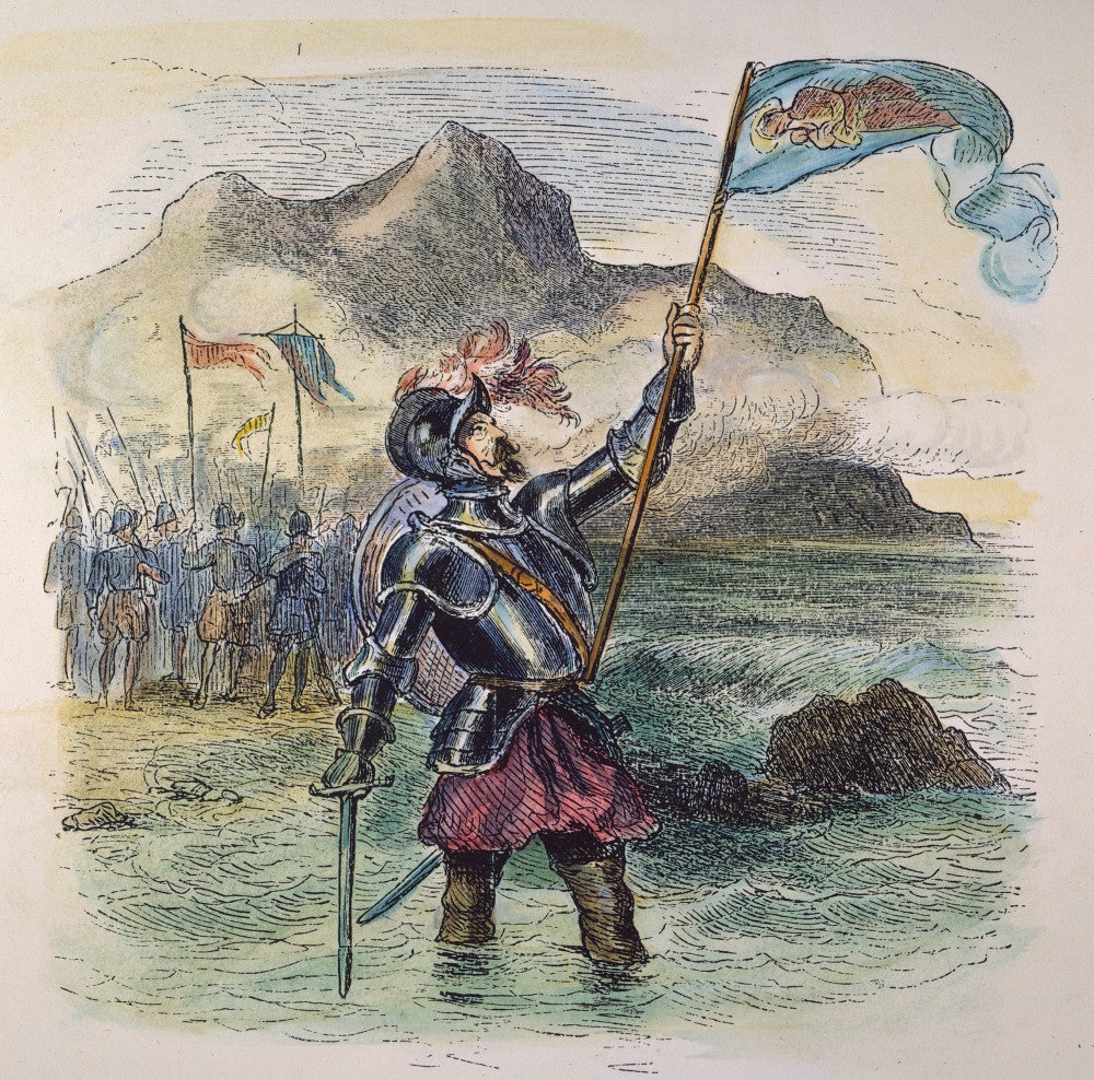 Vasco Nunez De Balboa Taking Possession of the Pacific Ocean Fine Art Print