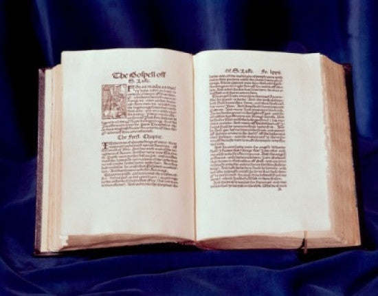 Tyndale Bible: St. Luke's Gospel Fine Art Print - 1535 A.D.