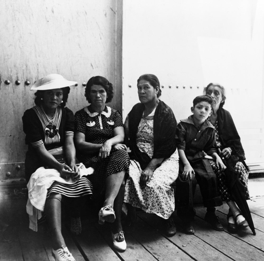 Mexican Immigrants Entering the U.S. Immigration Station - Fine Art Print by Dorothea Lange