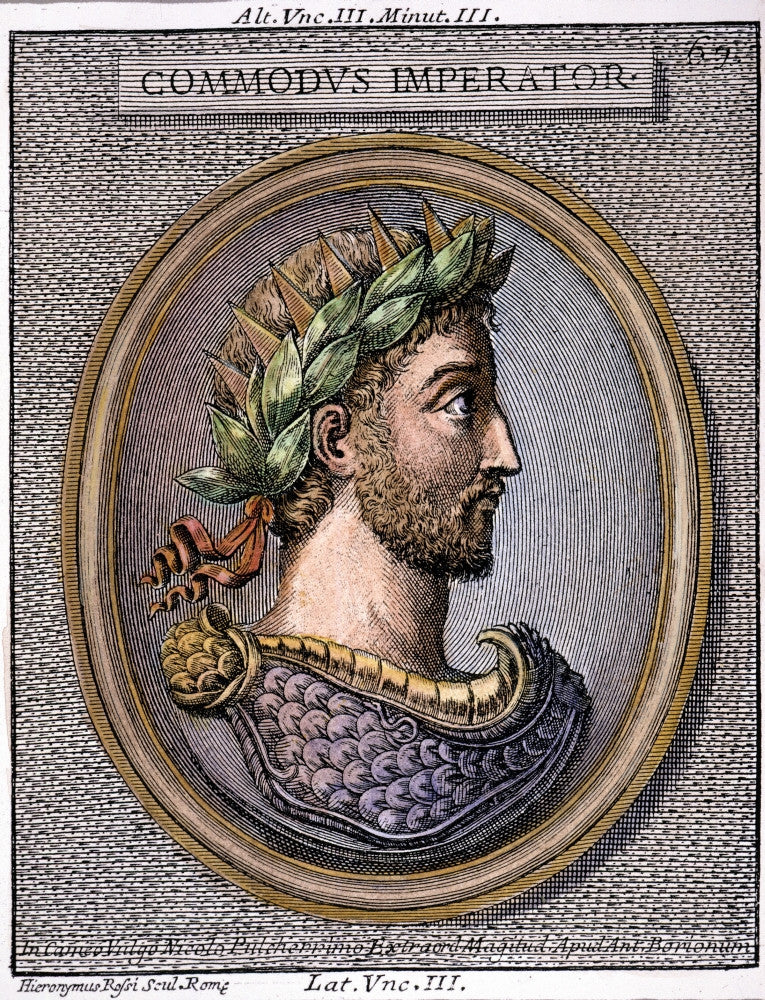 Lucius Commodus 19th Century Copper Engraving Print by Granger Collection