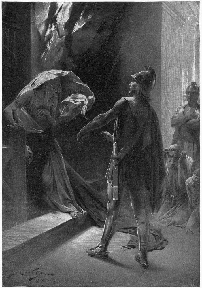 Alexander the Great at the Oracle of Apollo Fine Art Print by André Castaigne