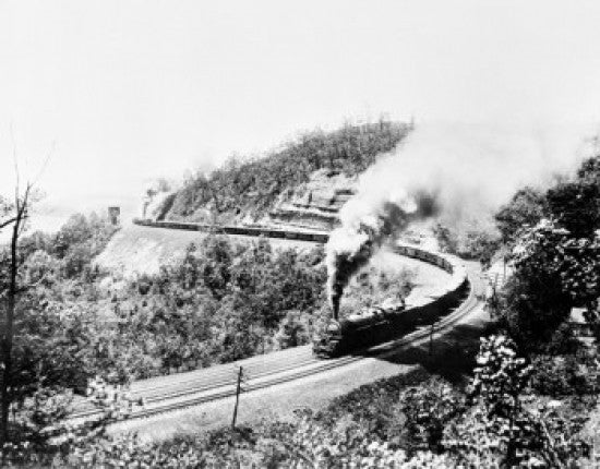 USA West Virginia Baltimore And Ohio Railroad Coal Train Poster Print