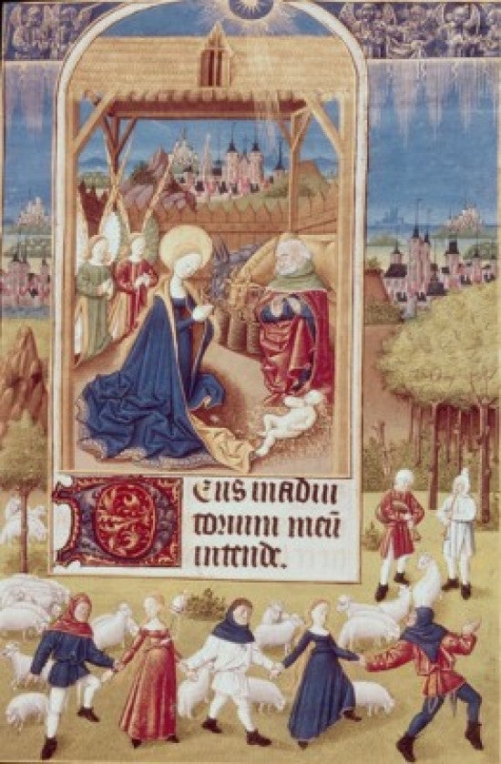 Nativity Illuminated Manuscript Fine Art Print - 15th Century