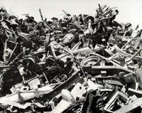 Heap of Scrap Metal at a Junkyard Fine Art Print