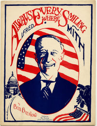 Al Smith Political Cartoon Poster Print with Eagle and Capitol