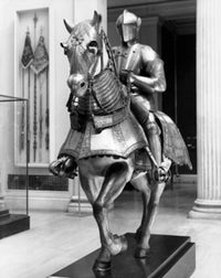 Statue of a Knight in a Museum Fine Art Print