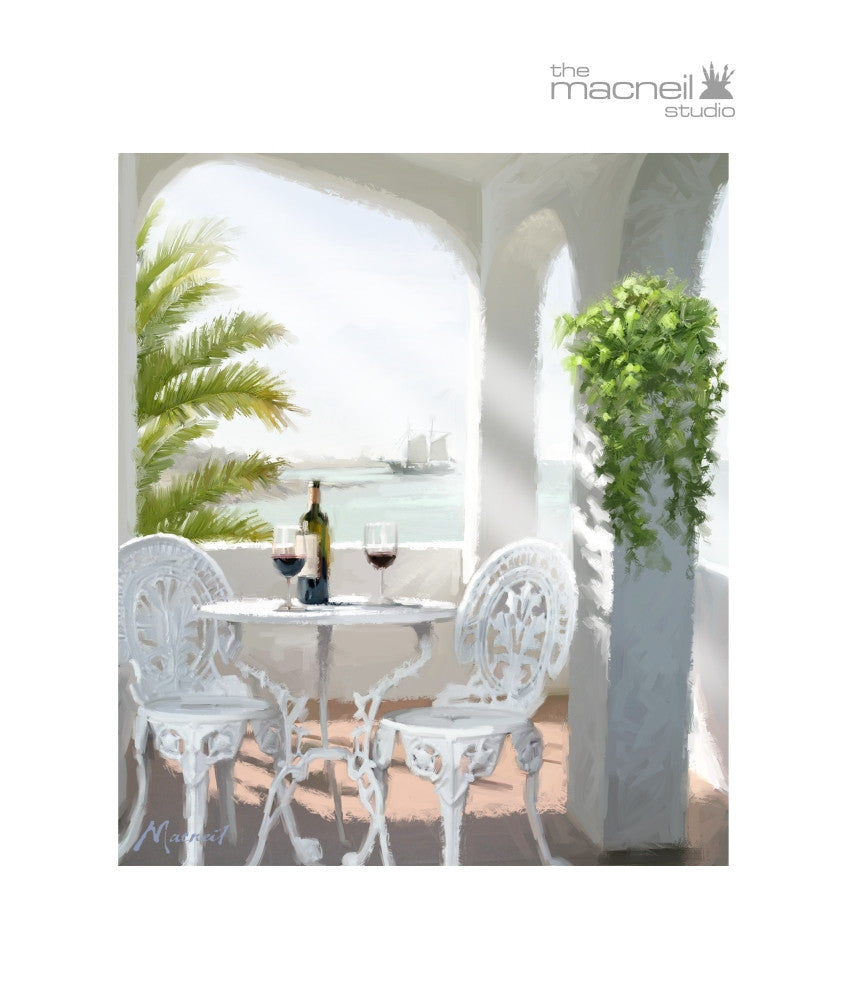 Ocean Balcony Fine Art Print by The Macneil Studio (18x20)