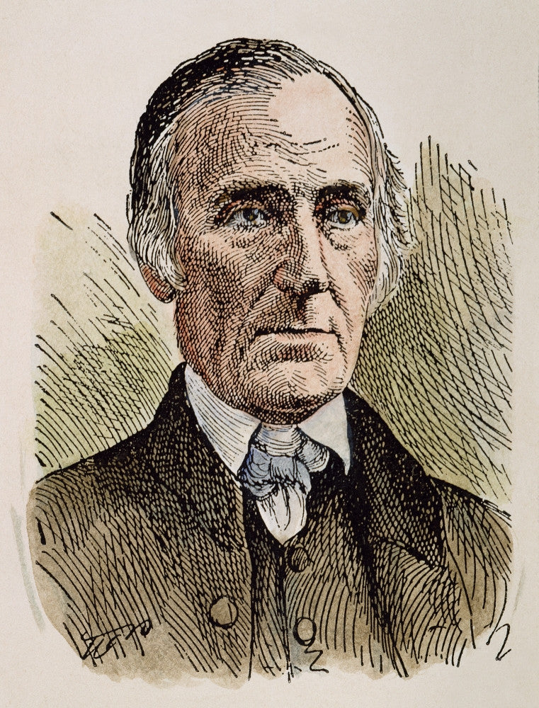Levi Coffin American Abolitionist Wood Engraving Print by Granger Collection