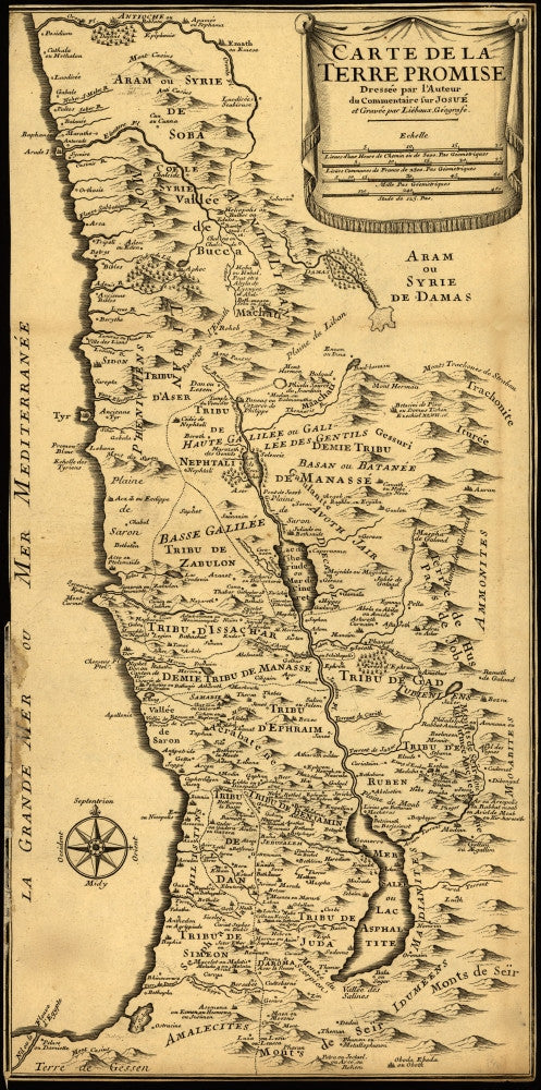Map of the Promised Land Fine Art Print - Various Sizes