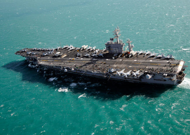 USS Dwight D Eisenhower Aircraft Carrier Poster Print by Stocktrek Images