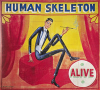 Vintage Sideshow Human Skeleton Poster Print by Snap Wyatt
