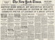 Battle of Britain 1940 Fine Art Print - New York Times Headline