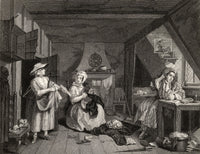 The Distressed Poet Fine Art Print by Hogarth - 1833