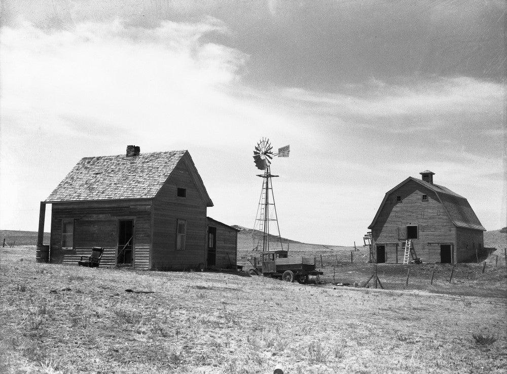 North Dakota Farmhouse Photograph by Arthur Rothstein - Fine Art Print