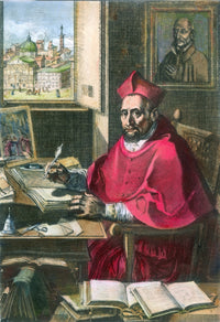 Saint Robert Bellarmine Copper Engraving Fine Art Print - 1604
