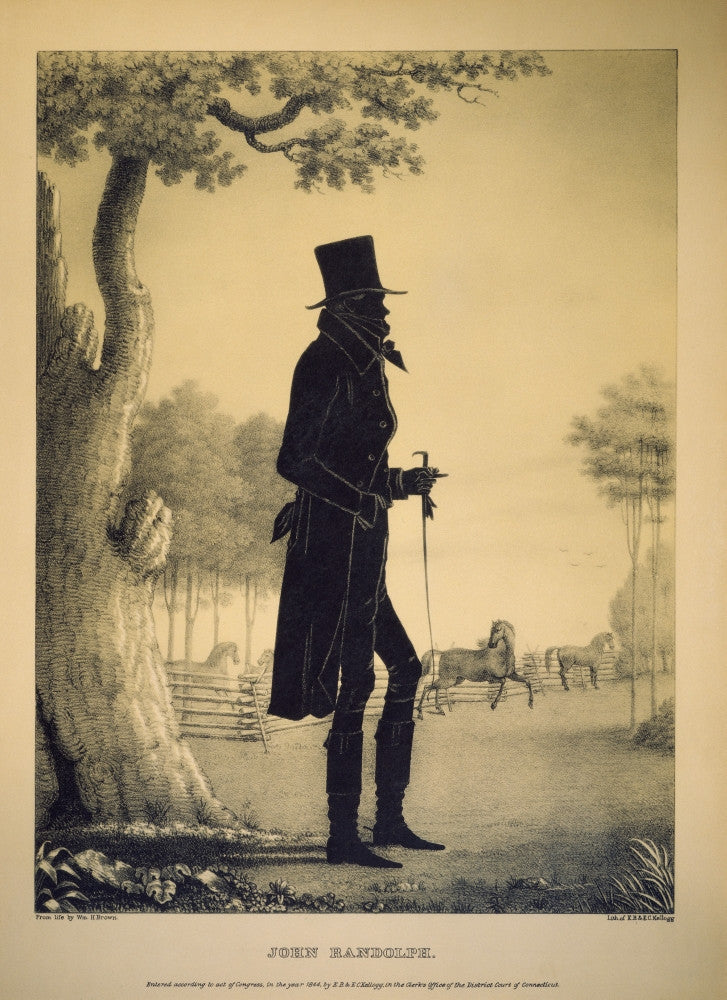 John Randolph American Politician Lithograph Print by E.B. & E.C. Kellogg