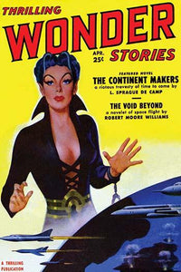 April 1951 Pulp Magazine Cover Art Print - Love and Tidal Wave