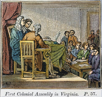 House of Burgesses 1619 Colored Engraving Fine Art Print by Granger Collection