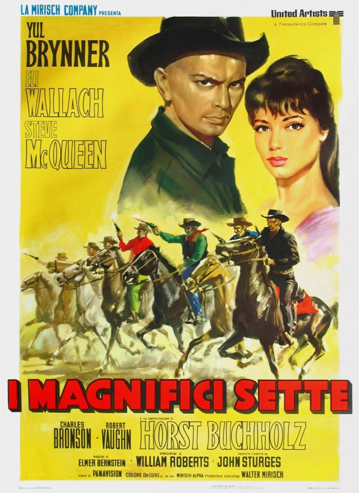 The Magnificent Seven Movie Poster - Italian Artwork from 1960