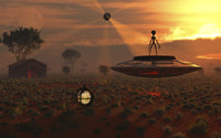 A Secret Rural Landing Site for Grey Aliens Fine Art Print