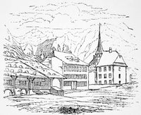 A View of Unterseen, Switzerland Fine Art Print by Felix Mendelssohn