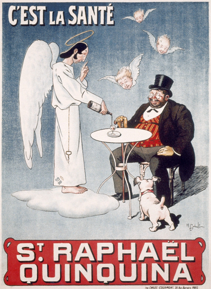 Vintage French Alcohol Advertisement Print - St Raphael Aperitif