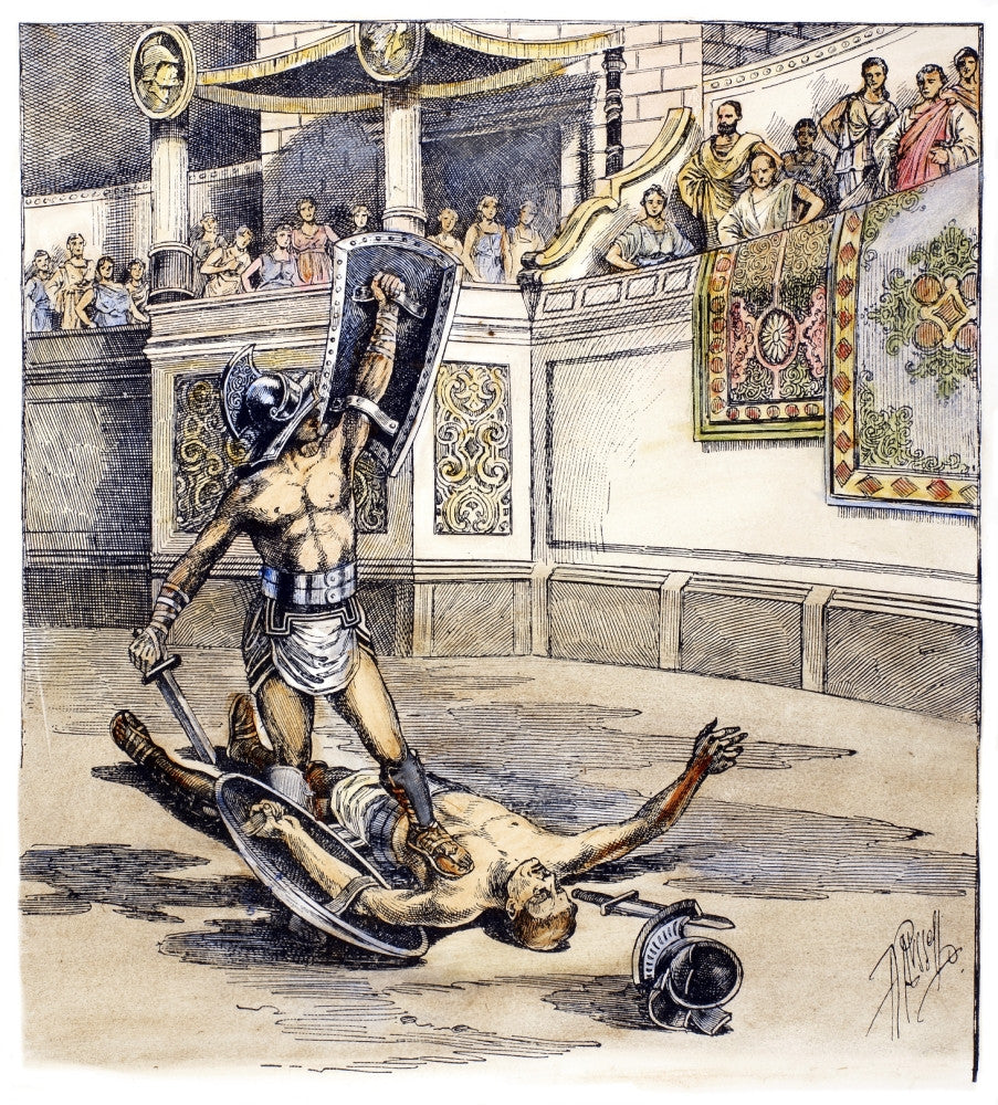 Roman Gladiators: The Duel's Conclusion Fine Art Print - 1892