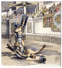 Roman Gladiators: The Duel's Conclusion Fine Art Print - 1892